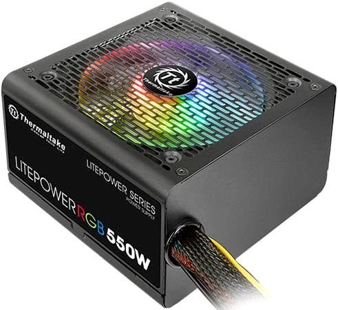 Блок питания 550Вт, Thermaltake Litepower RGB LTP-550AL2NK (PS-LTP-0550NHSANE-1), APFC, ATX