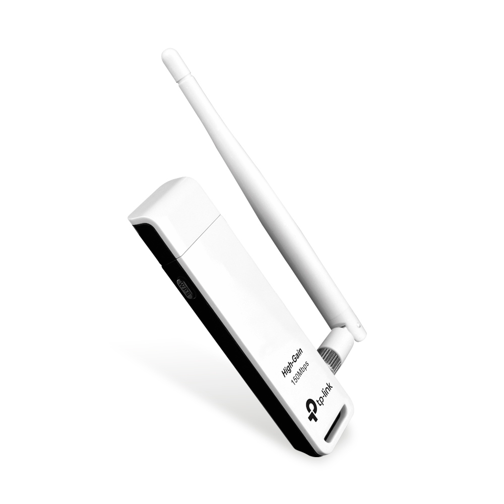 Сетевая карта Wi-Fi, TP-Link TL-WN722N, 2.4GHz 150Mbit, 4dBi, USB