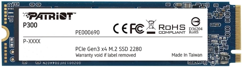 128Gb SSD Patriot P300 P300P128GM28, (1600/600), NVMe M.2