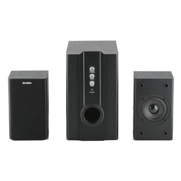 Акустика Sven SPS-820, дерево, 2x10Вт + 18Вт, 20Гц-20кГц, черный
