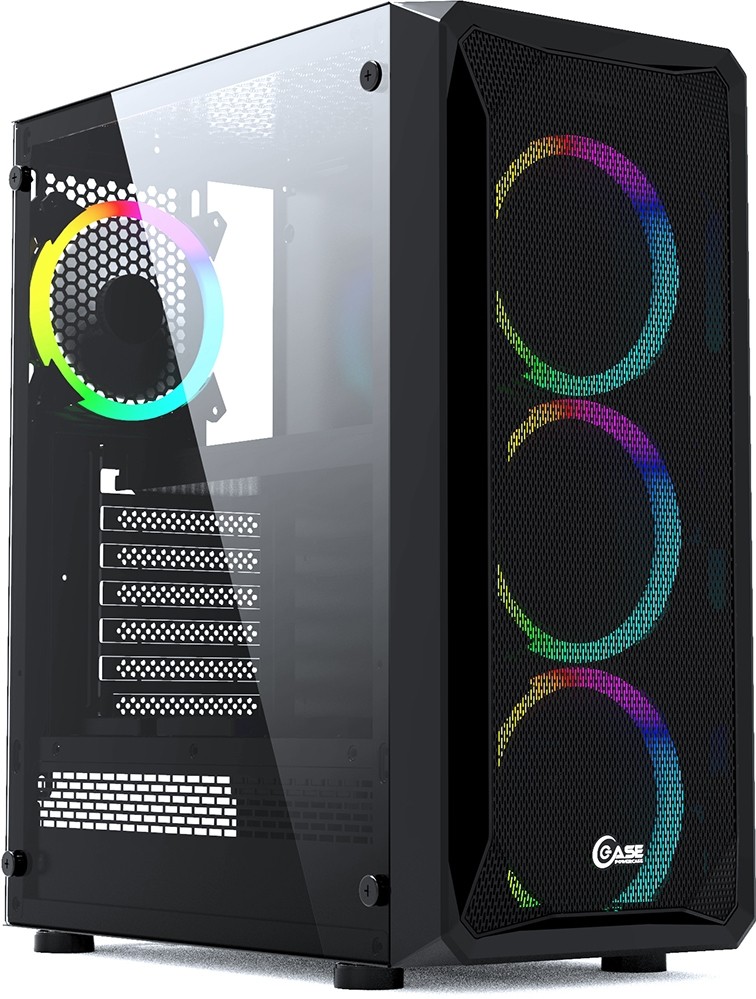 Корпус Powercase Mistral Z4 Mesh LED Black CMIZB-L4, без БП, ATX