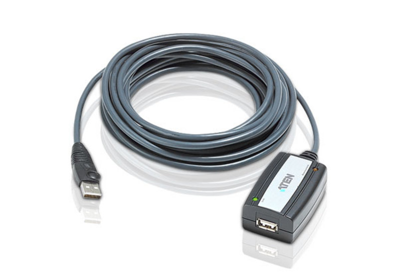 Кабель удлинитель USB2.0 (M) - USB2.0 (F), 5м, ATEN UE250, активный