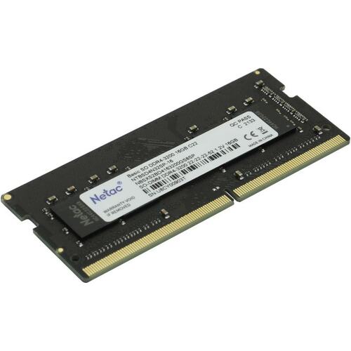 Оперативная память для ноутбука 16Gb Netac Basic NTBSD4N32SP-16, SODIMM DDR IV, PC-25600, 3200MHz