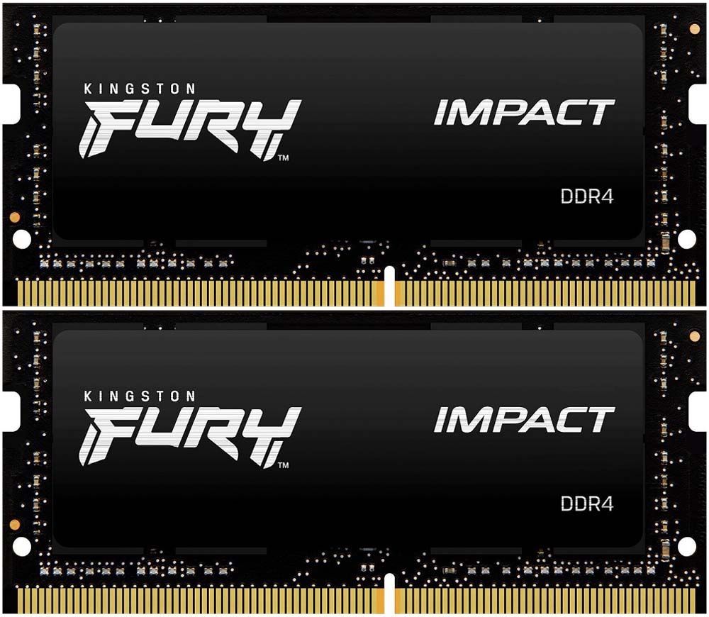 Оперативная память для ноутбука 32Gb Kingston FURY Impact KF432S20IBK2/32, SODIMM DDR IV, PC-25600, 3200MHz, kit 2x16Gb
