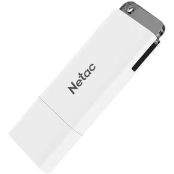 64Gb Netac U185 NT03U185N-064G-20WH, USB2.0, White