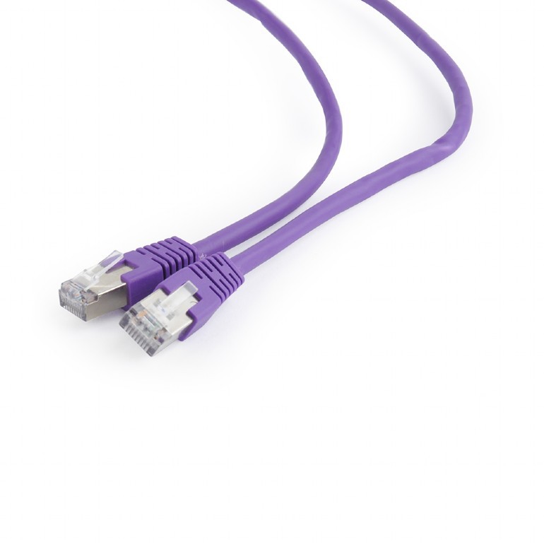 Патч-корд 0.5м, UTP cat.5e, Gembird/Cablexpert PP12-0.5M/V, фиолетовый