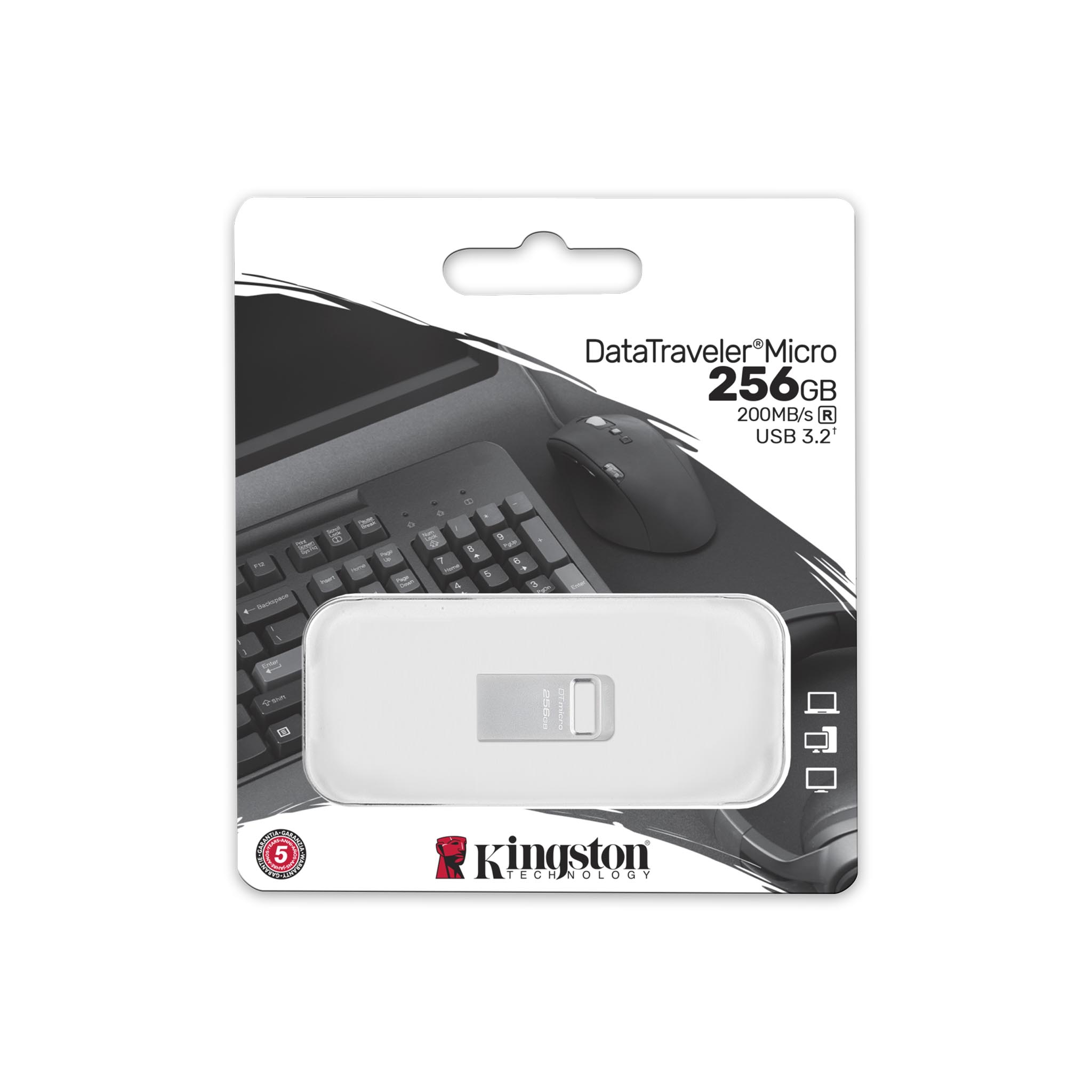 256Gb Kingston DataTraveler Micro G2 DTMC3G2/256GB, USB3.2