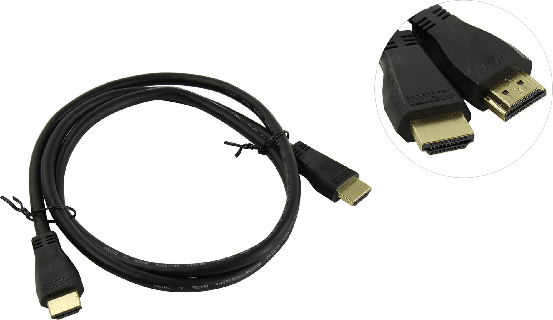 Кабель HDMI (19M) - HDMI (19M), 1м, 5bites HM-210-010