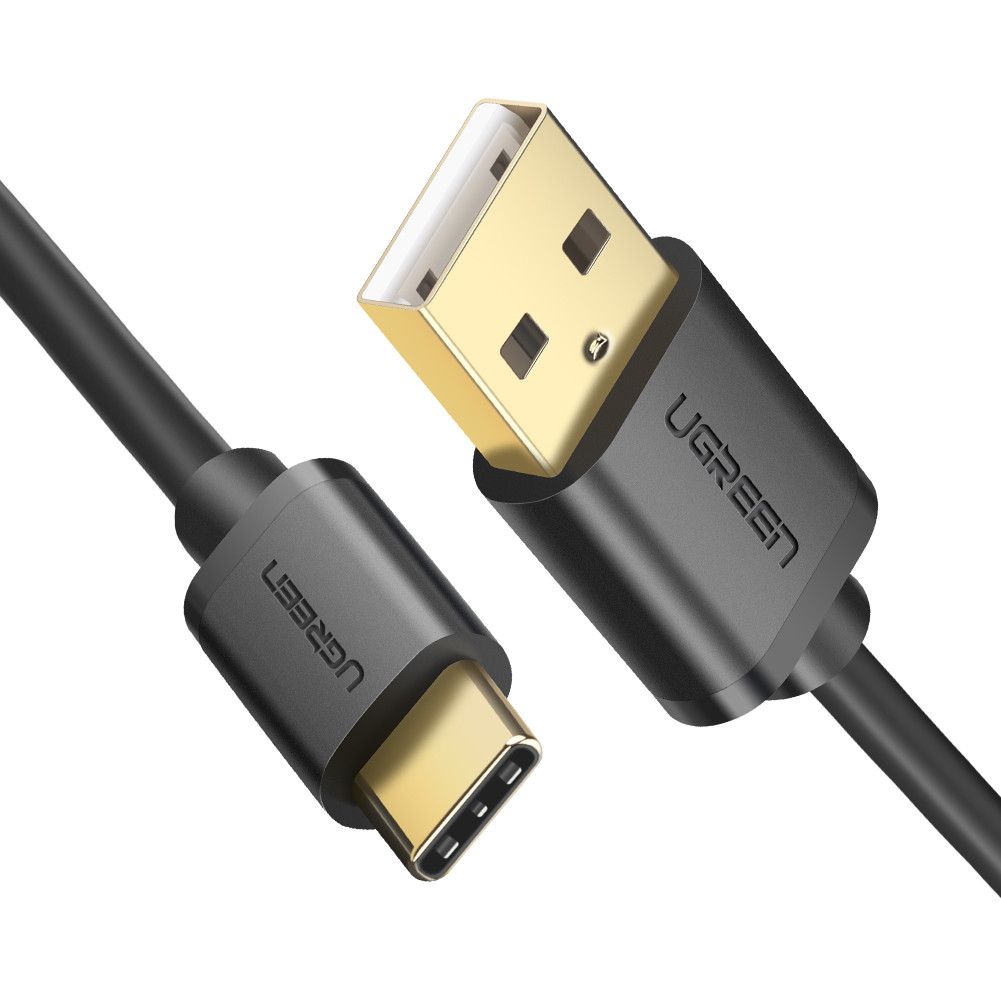 Кабель USB2.0 (M) - USB2.0 Type-C (M), 2м, Ugreen US287 60118, Black