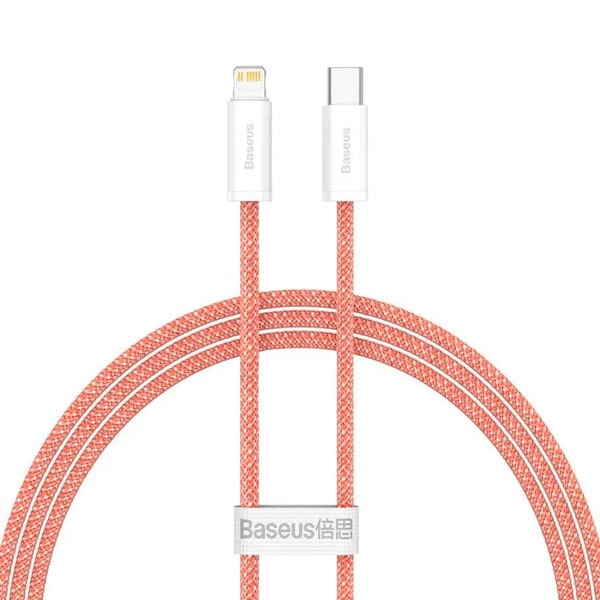 Кабель Lightning (M) - USB2.0 Type-C (M), 1м, Baseus CALD000007, оранжевый