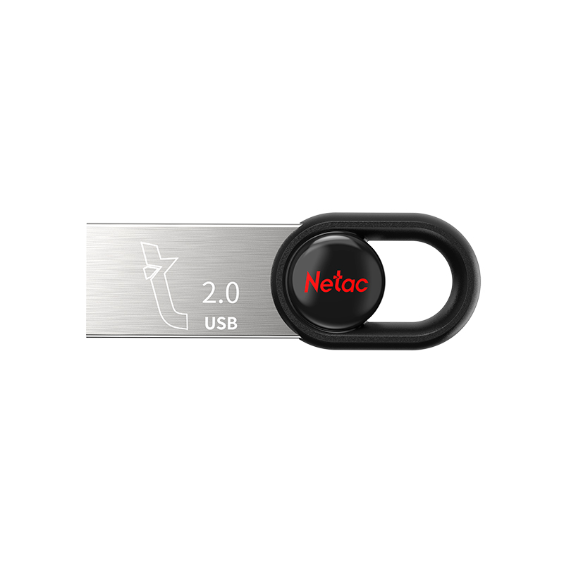 64Gb Netac UM2 NT03UM2N-064G-20BK, USB2.0, черный-серебристый