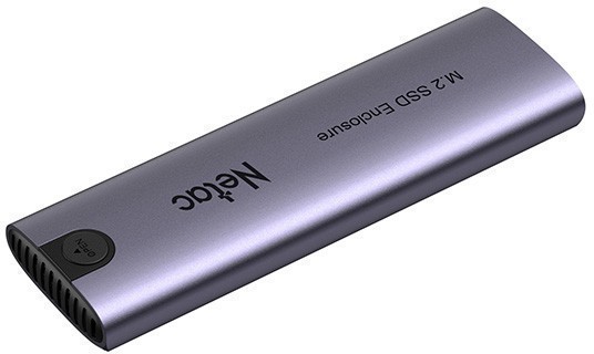 Внешний BOX Netac WH51 NT07WH51-32C2, M.2 (NVMe, SATA) - USB3.0 Type-C, слайд алюминиевый корпус, серый
