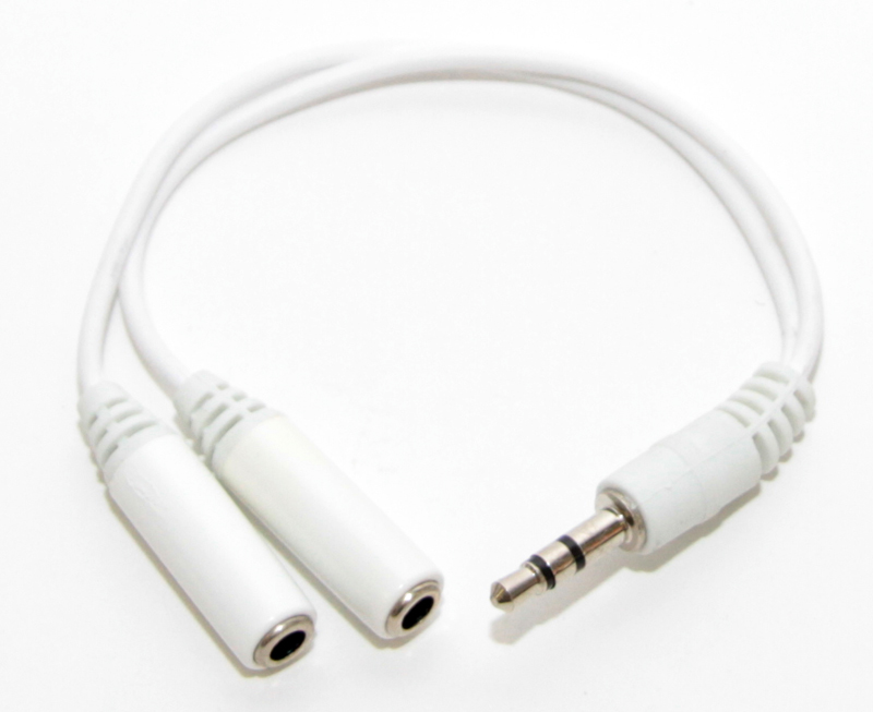 Кабель разветвитель Jack3.5 (M) - 2xJack3.5 (F), 5bites AA-3MF2-02WH