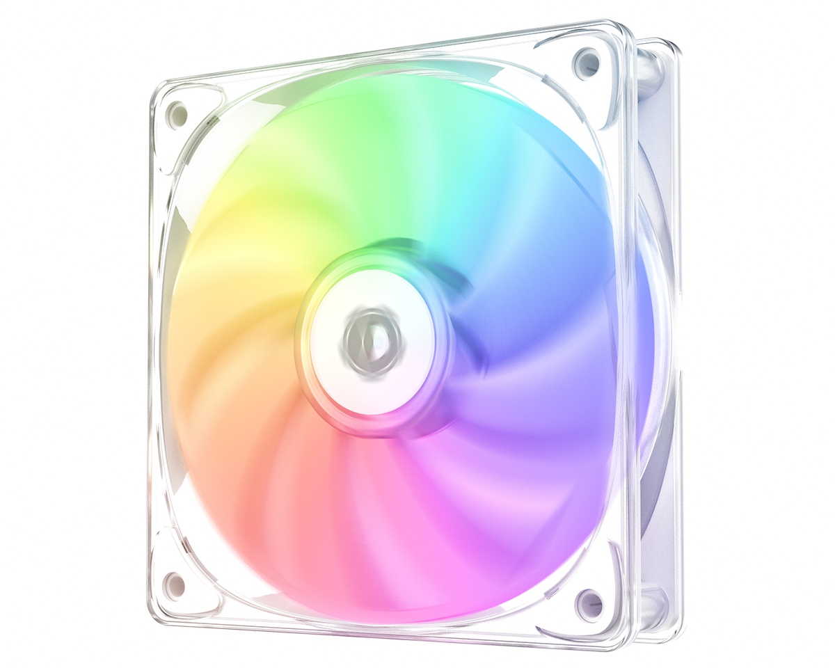 Вентилятор 12x12см ID-Cooling Crystal 120 White ARGB