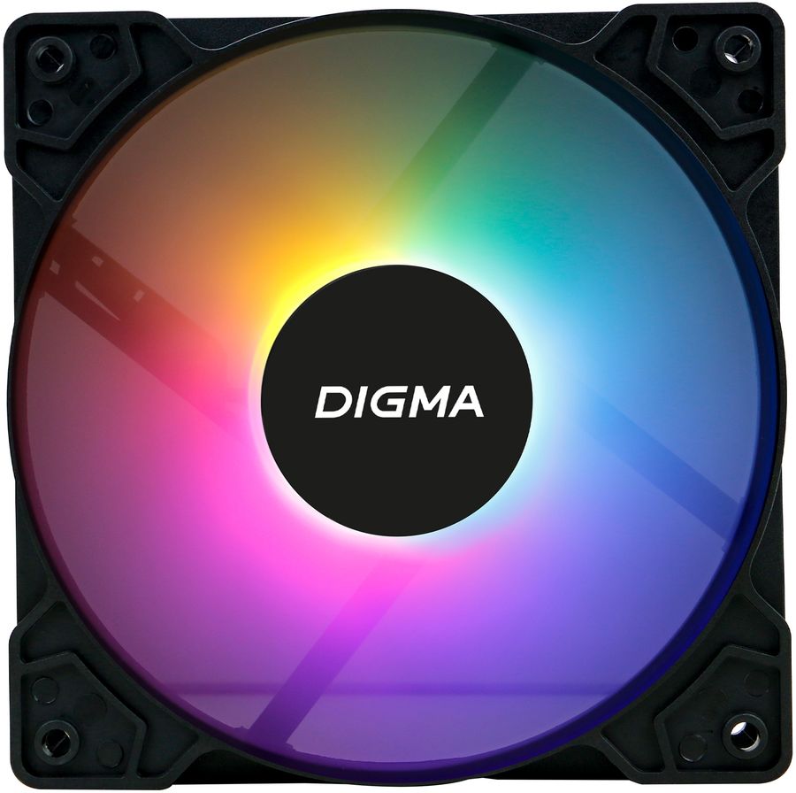 Вентилятор 12x12см Digma DFAN-FRGB1