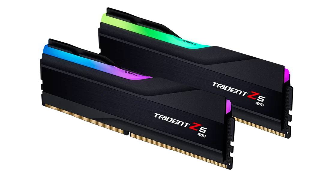 Оперативная память 64Gb G.Skill Trident Z5 RGB Black F5-6000J3238G32GX2-TZ5RK, DDR V, PC-48000, 6000MHz, kit 2x32Gb