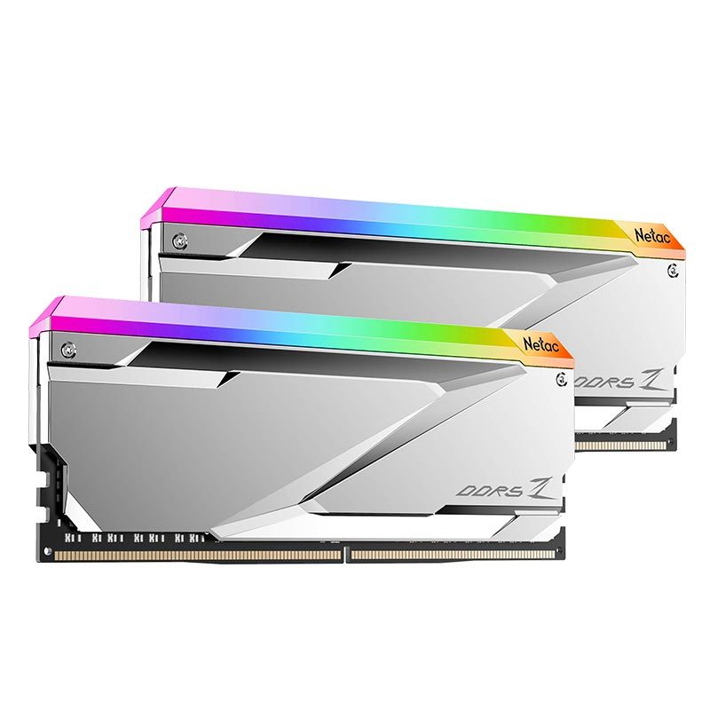 Оперативная память 32Gb Netac Z RGB Silver NTZED5P62DP-32S, DDR V, PC-49600, 6200MHz, kit 2x16Gb