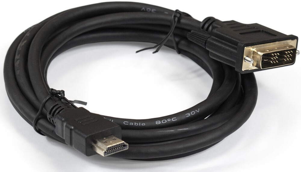 Кабель HDMI (19M) - DVI-D (19M), 1.8м, ExeGate EX-CC-HDMIM-DVIM-1.8 EX284893RUS