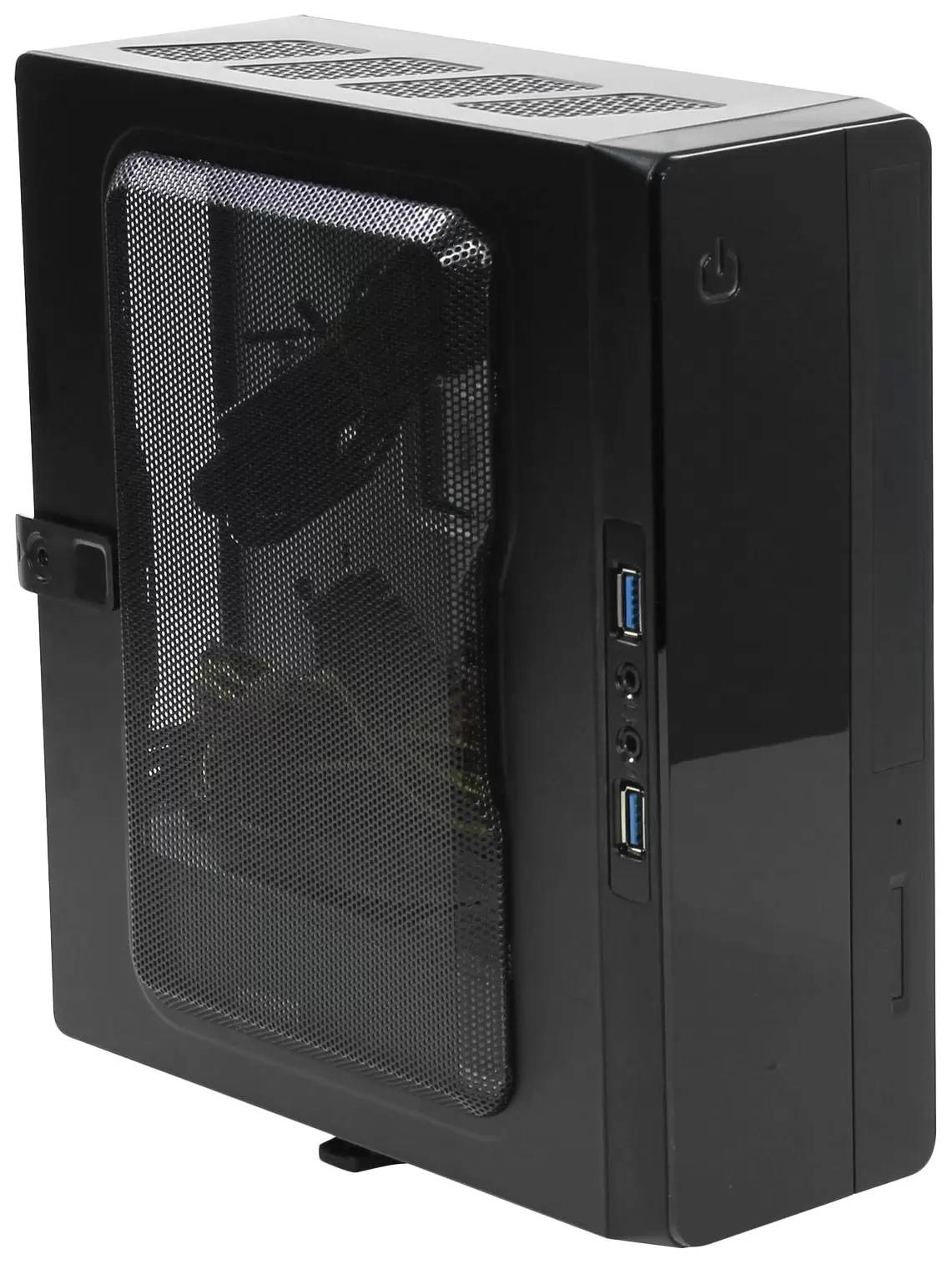 Корпус PowerMan EQ101BK, 200Вт, mini-ITX