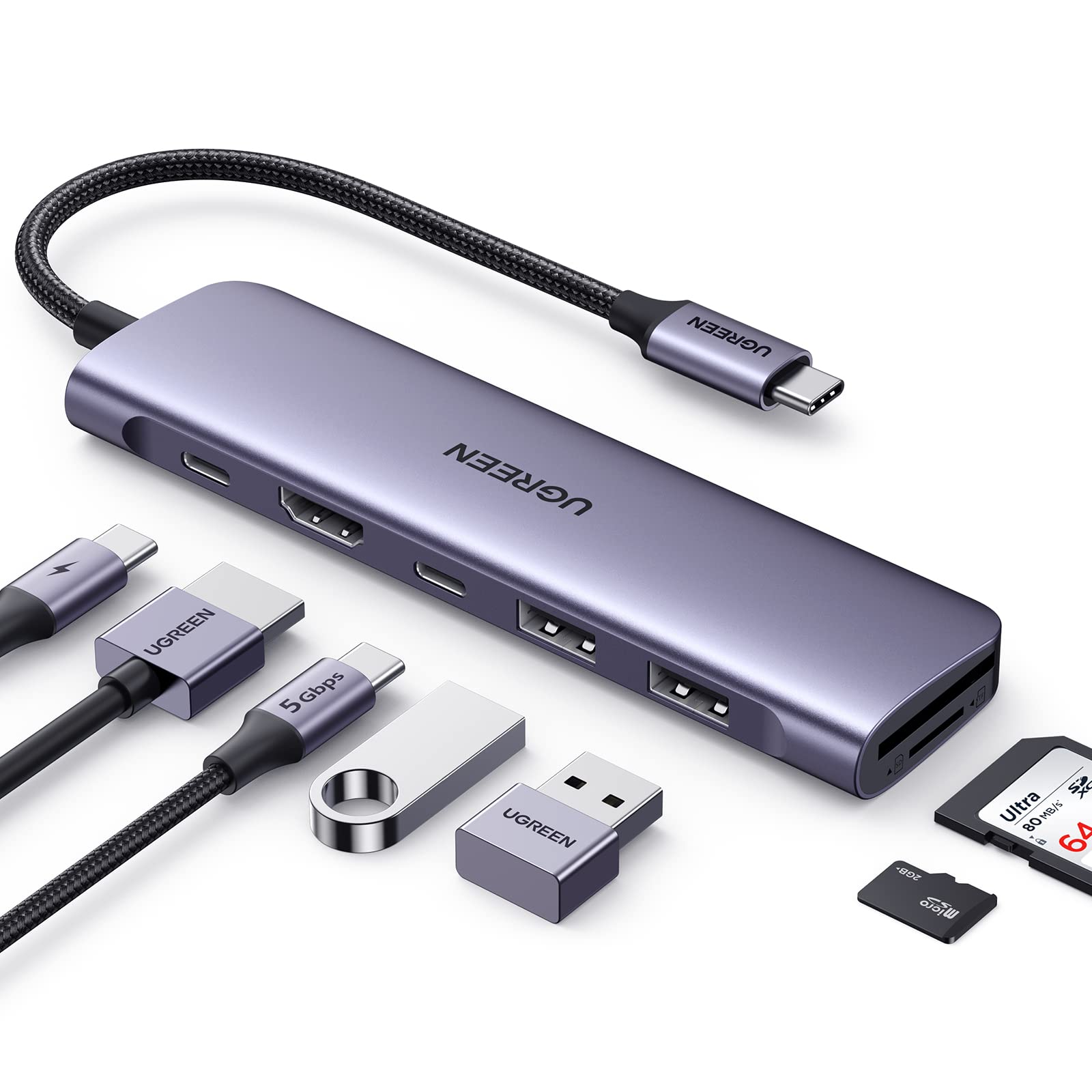 Док-станция Ugreen CM195 15214, Space Gray