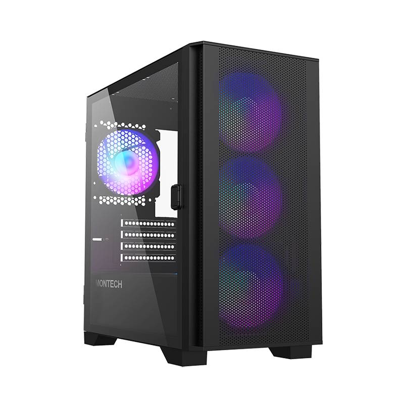 Корпус Montech AIR 100 ARGB Black MNT-A100AR-B, без БП, mATX