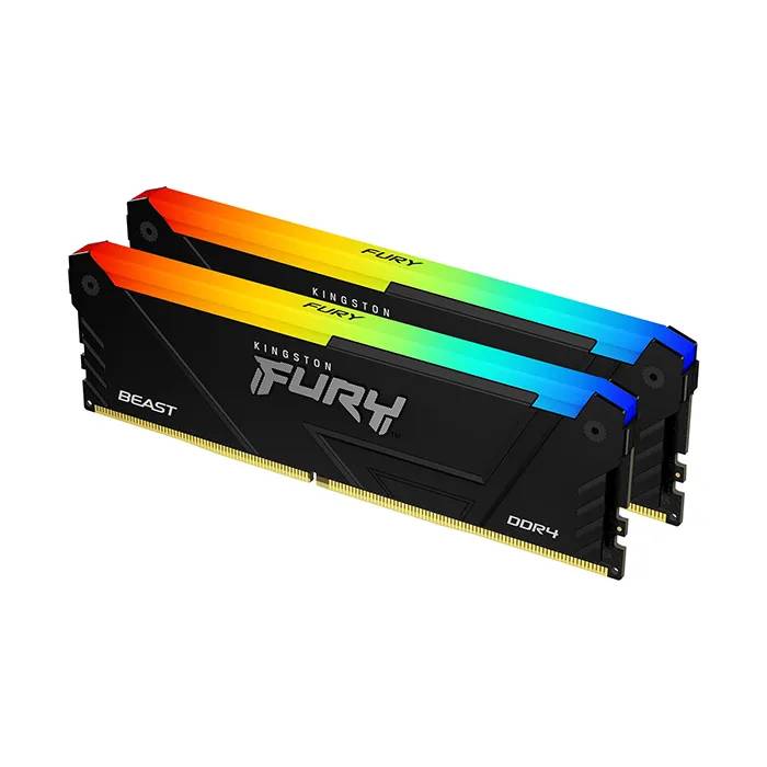 Оперативная память 32Gb Kingston FURY Beast Black RGB KF436C18BB2AK2/32, DDR IV, PC-28800, 3600MHz, kit 2x16Gb