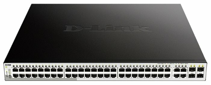 Коммутатор D-Link DGS-1210-52MP/F4A, 48xLAN 1Gbps, 4 SFP, PoE