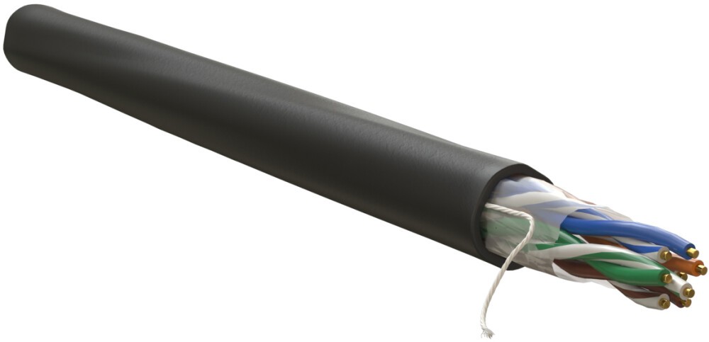 UTP кабель бухта 305м cat.5e WRline WR-UTP-4P-C5E-PE-BK, черный