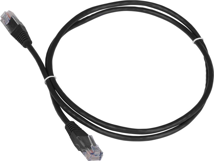 Патч-корд 3м, UTP cat.5e, Lanmaster TWT-45-45-3.0-BK, черный
