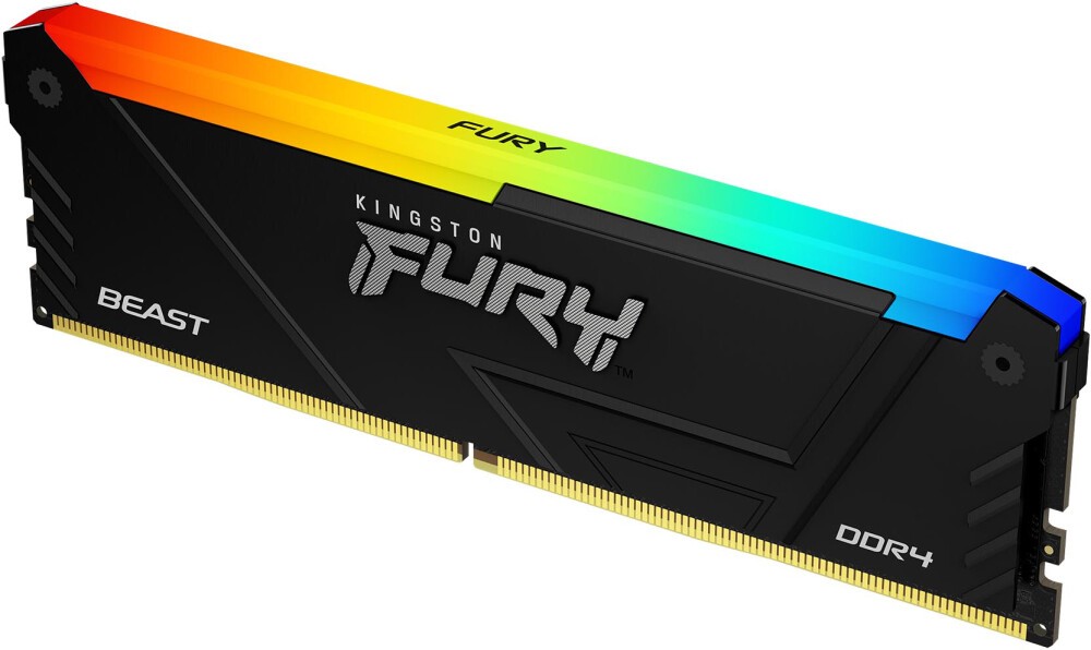 Оперативная память 32Gb Kingston FURY Beast Black RGB KF432C16BB2A/32, DDR IV, PC-25600, 3200MHz