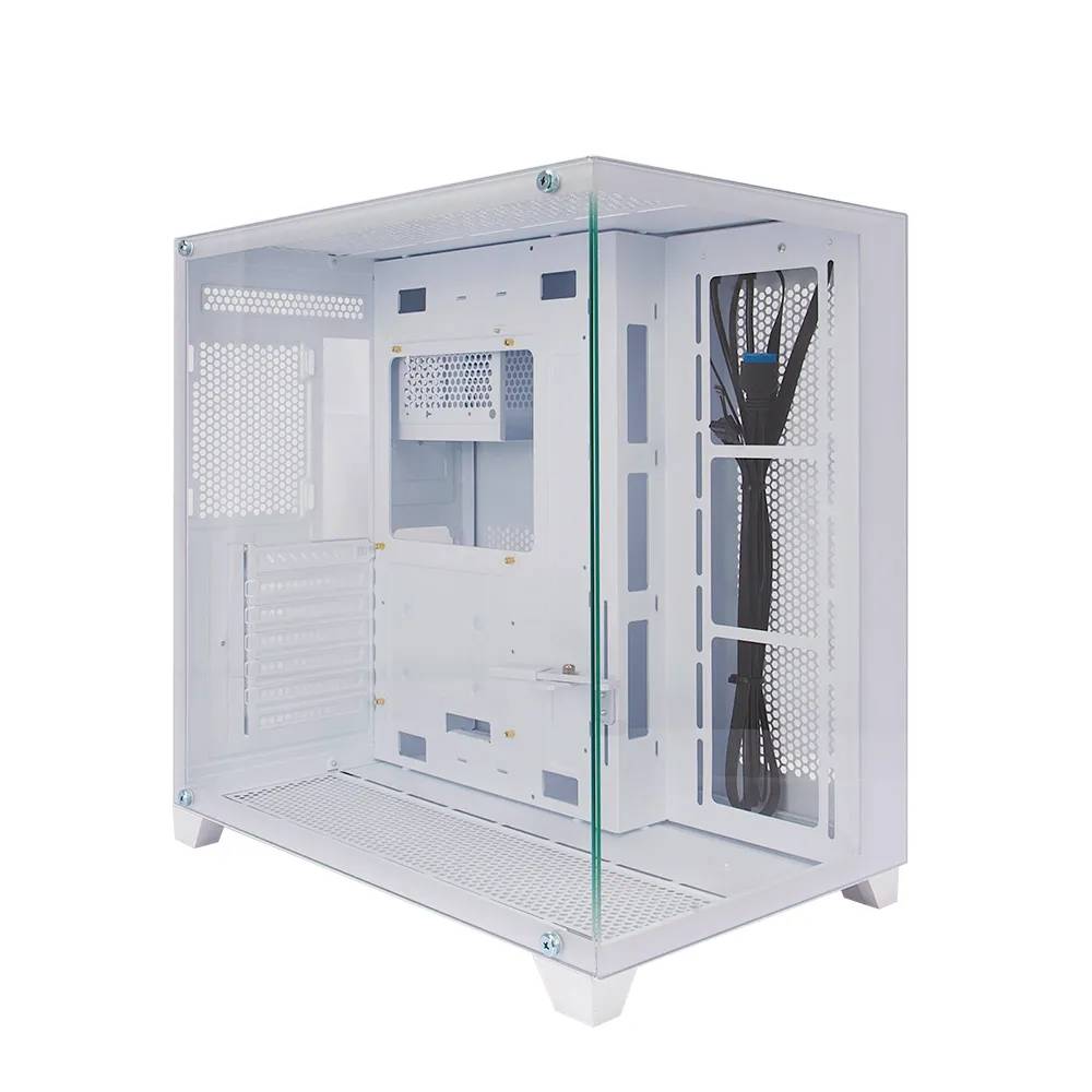Корпус 1stPlayer MEGAVIEW MV8-TP White MV8-TP-WH, без БП, ATX