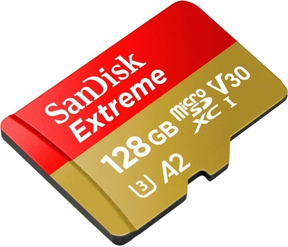 Карта памяти 128Gb SanDisk Extreme SDSQXAA-128G-GN6MA, SD Micro, SDXC Class 10, UHS-I U3