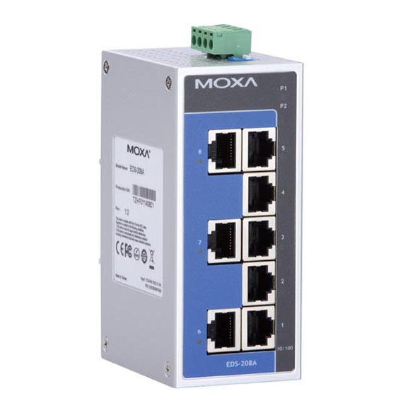 Коммутатор Moxa EDS-208A, 8xLAN 100Mbps