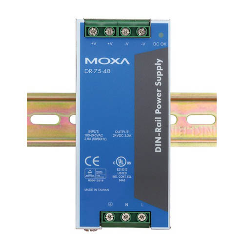 Moxa DR-75-48, 75Вт, 1.6А, 48В
