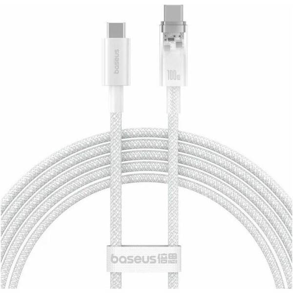 Кабель USB Type-C (M) - USB Type-C (M), 1м, Baseus P10319703221-00, 100W, White