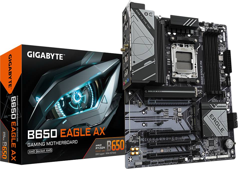 Материнская плата Gigabyte B650 EAGLE AX, AM5, (HDMI, DP), 4xDDR V, ATX