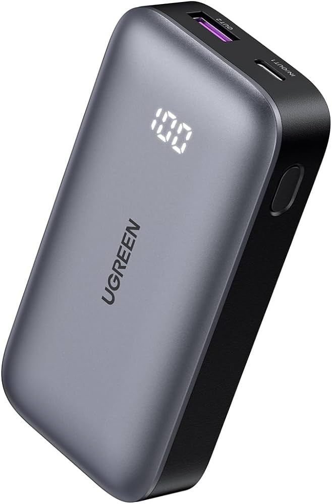 Внешний аккумулятор 10000мАч Ugreen PB502 25185, Grey