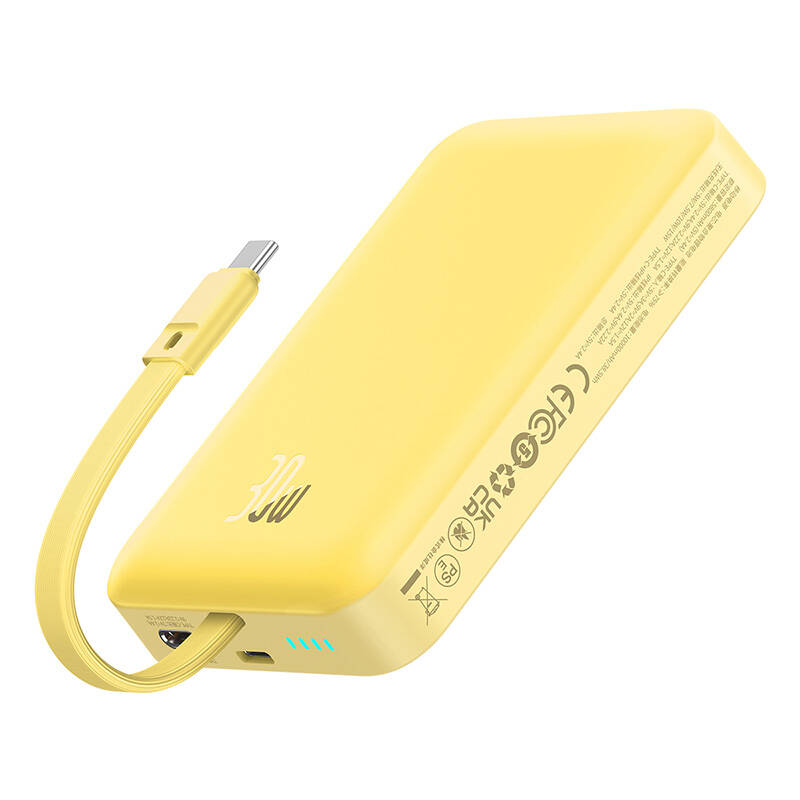 Внешний аккумулятор 10000мАч Baseus Magnetic Mini P1002210BY23-00, желтый