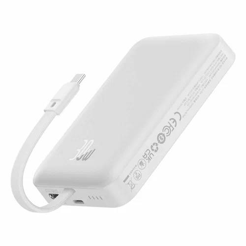 Внешний аккумулятор 10000мАч Baseus Magnetic Mini P1002210B223-00, белый