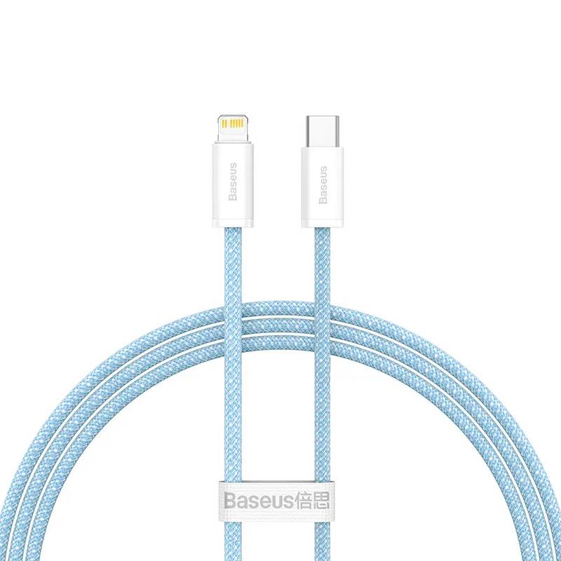 Кабель Lightning (M) - USB2.0 Type-C (M), 1м, Baseus CALD000003, голубой