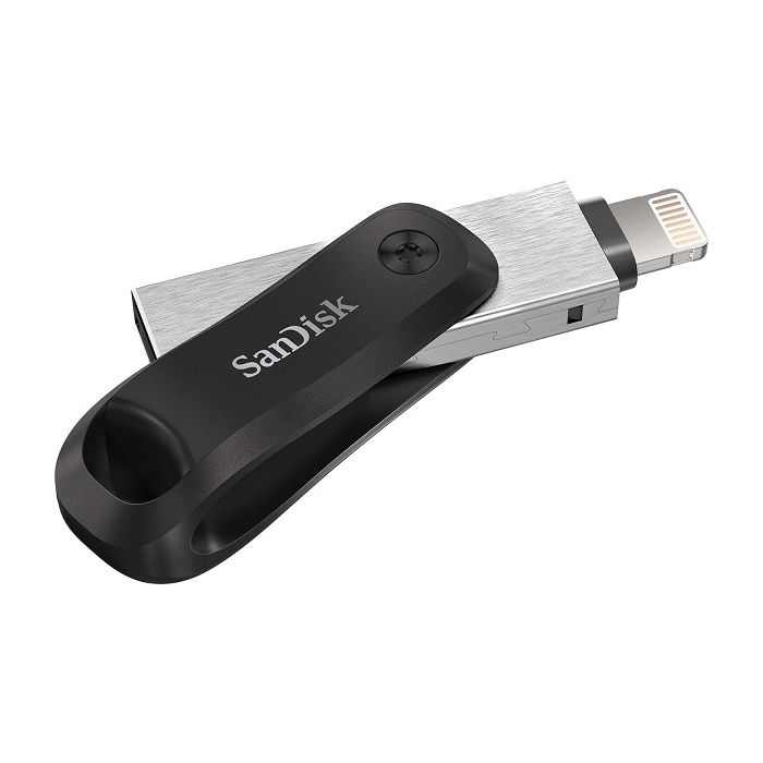 128Gb SanDisk iXpand Go SDIX60N-128G-GN6NE, USB3.2 + Lightning, Silver/Black