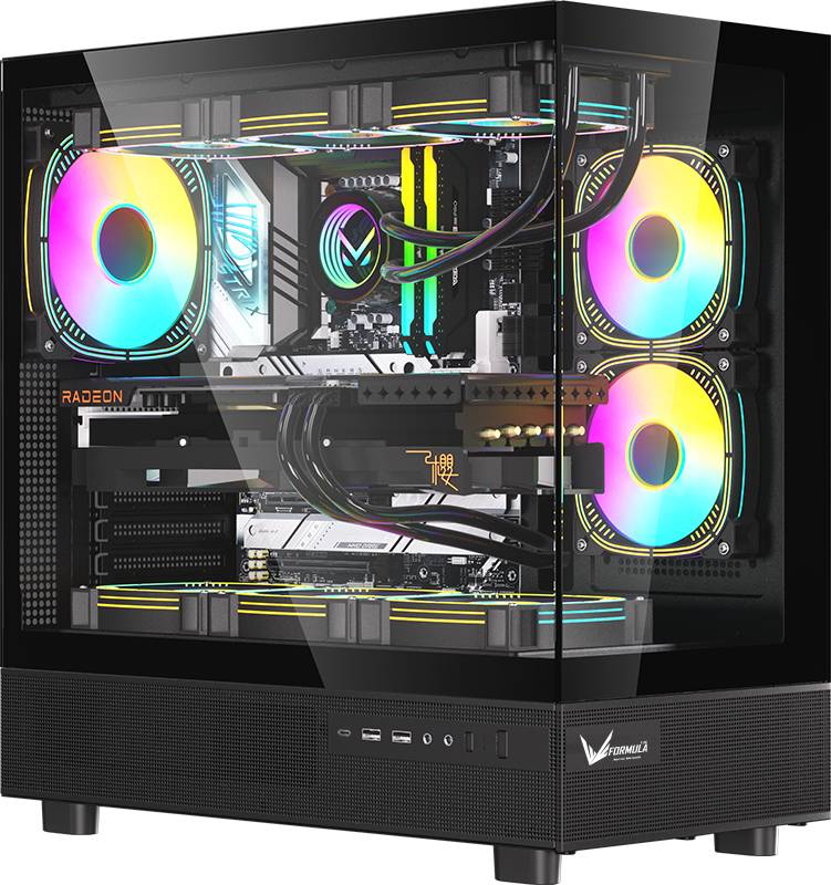 Корпус Formula Crystal Z8 Black, без БП, ATX