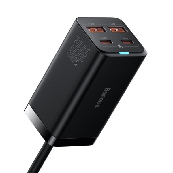 СЗУ Baseus CCGP000101, черный, 2xUSB Type-A, 2xUSB Type-C