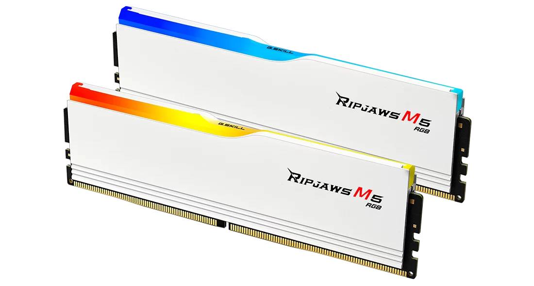 Оперативная память 32Gb G.Skill Ripjaws M5 RGB White F5-6000J3238F16GX2-RM5RW, DDR V, PC-48000, 6000MHz, kit 2x16Gb