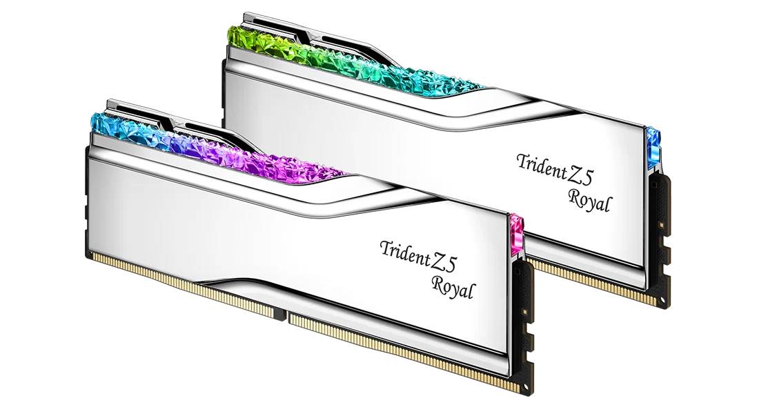 Оперативная память 64Gb G.Skill Trident Z5 Royal F5-6400J3239G32GX2-TR5S, DDR V, PC-51200, 6400MHz, kit 2x32Gb