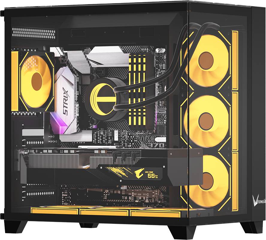 Корпус Formula Crystal Z9 Black, без БП, ATX