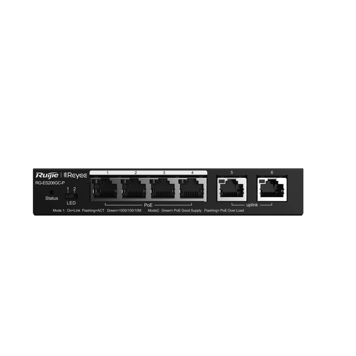 Коммутатор Reyee RG-ES206GC-P, 6xLAN 1Gbps, PoE+