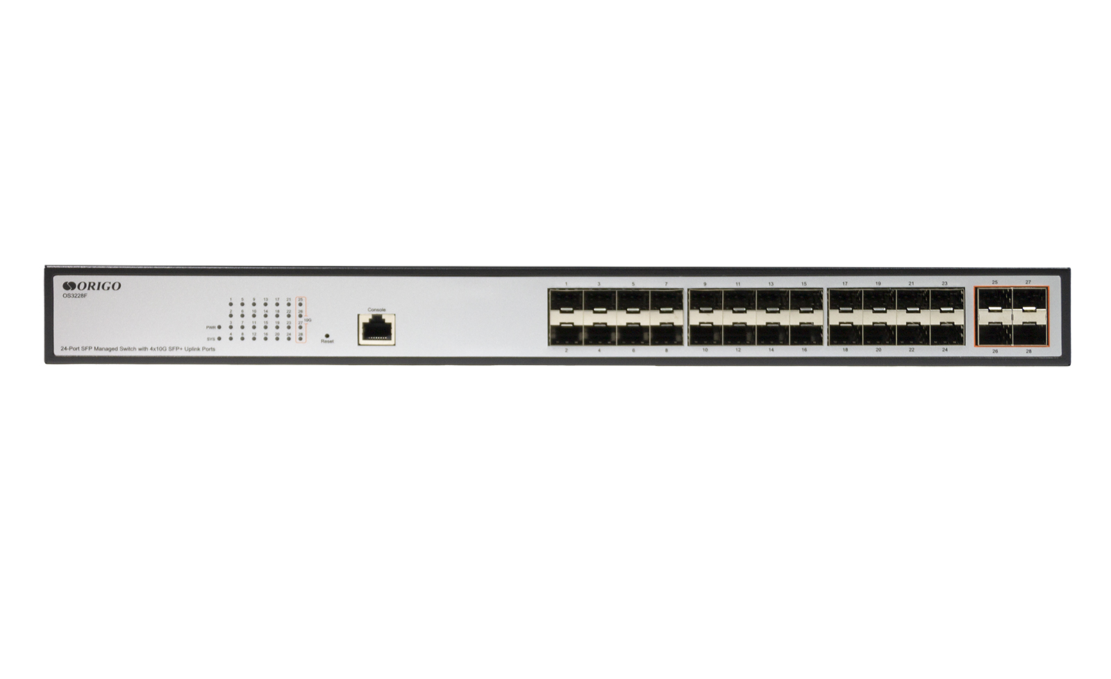 Коммутатор ORIGO OS3228F/A1A, 24xSFP 1Gbps, 4xSFP+