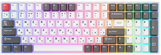 Клавиатура Royal Kludge RK100 RGB Grey/White (Brown switch)