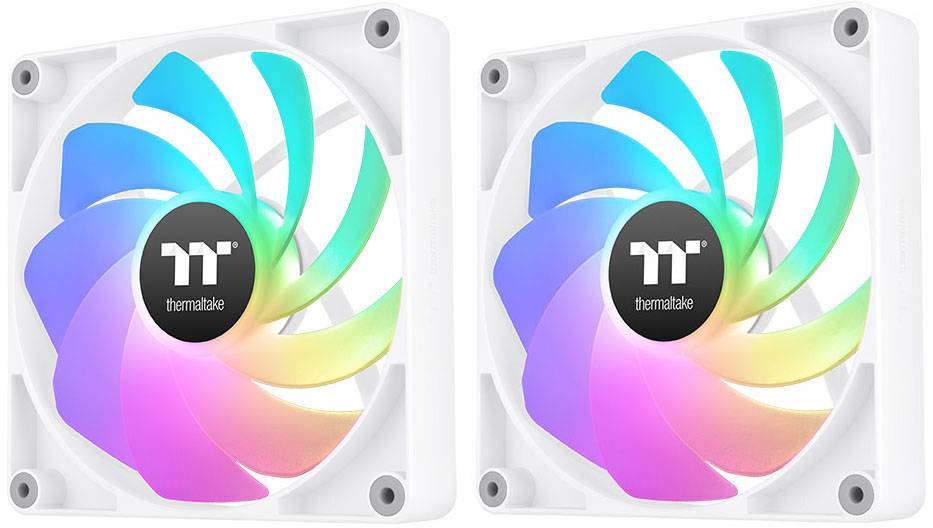 Вентилятор 12x12см Thermaltake CT120 Reverse ARGB Sync White CL-F175-PL12SW-A, 2шт